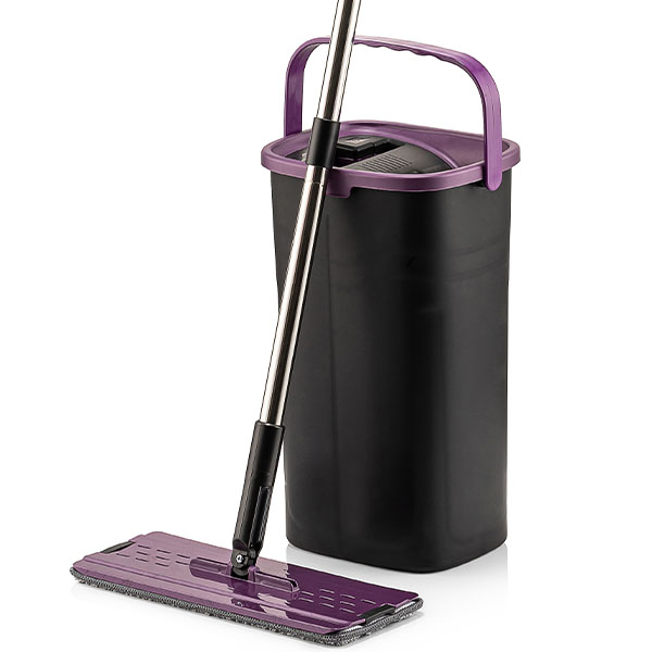 Sillgech Flat Mop Jr. Black Cleaning Set